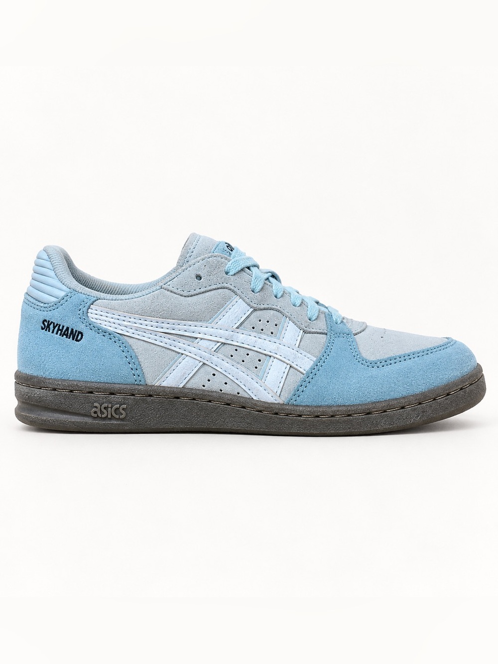 ASICS Skyhand OG Women’s 5.5 Light Blue White Suede Low Top Sneakers
